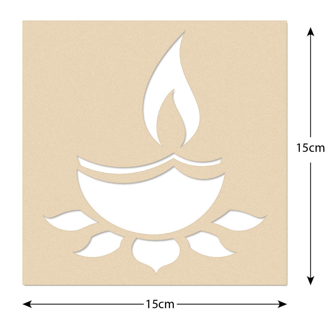 Incredible Gifts India Peacock Diwali Rangoli Floor Decorative Stencil PCK003(Wood, 30cmx30cm, Brown)